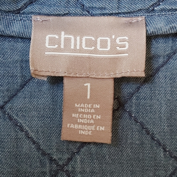 VTG / CHICO'S Women's Coat Quilted / SIZE: 1 - Picture 4 of 7